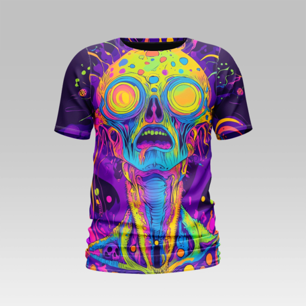 Psychedelic Zombie 00 T-Shirt - Image 5