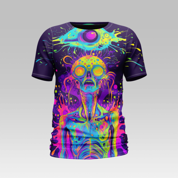 Psychedelic Alien 00 T-Shirt - Image 2